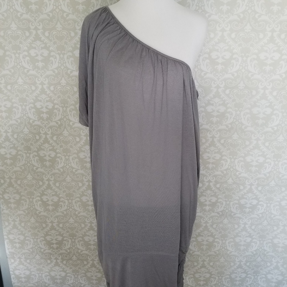 Free People Venus One-Shoulder Draped Mini Dress Sz M NWT